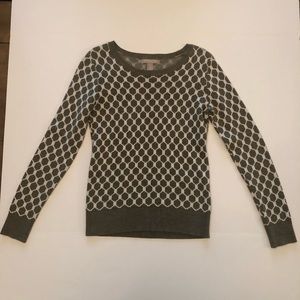 Banana Republic brown/white honeycomb sweater